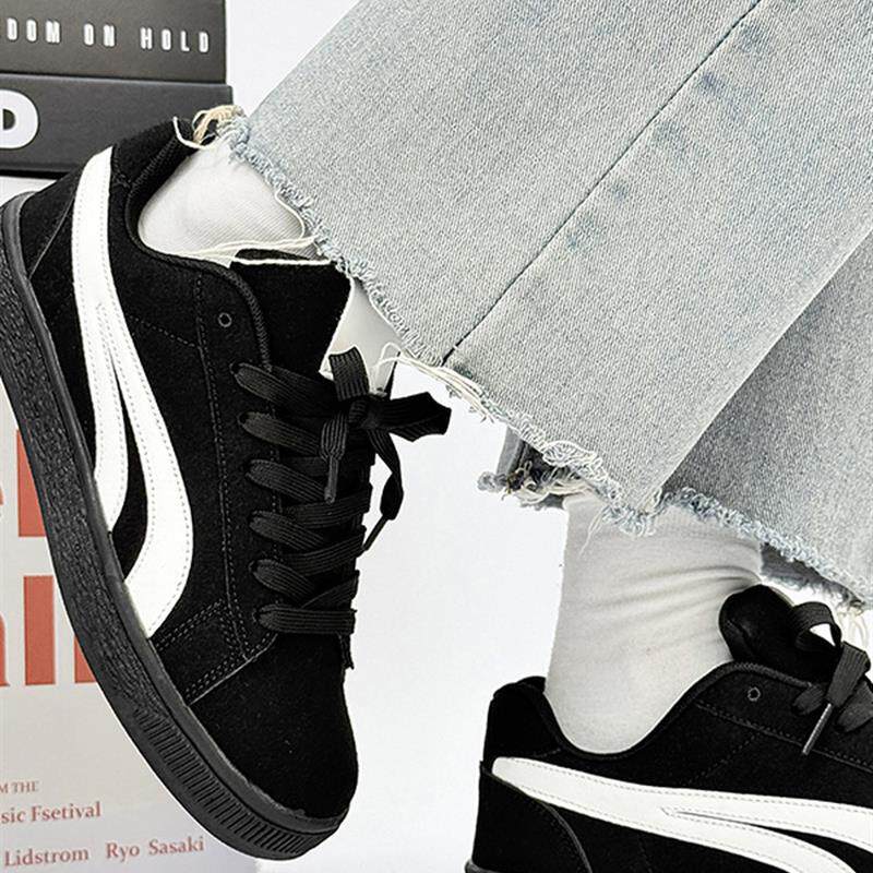 好货小众黑色滑板鞋男款2026秋季新款百搭ins潮流学生德训鞋子休