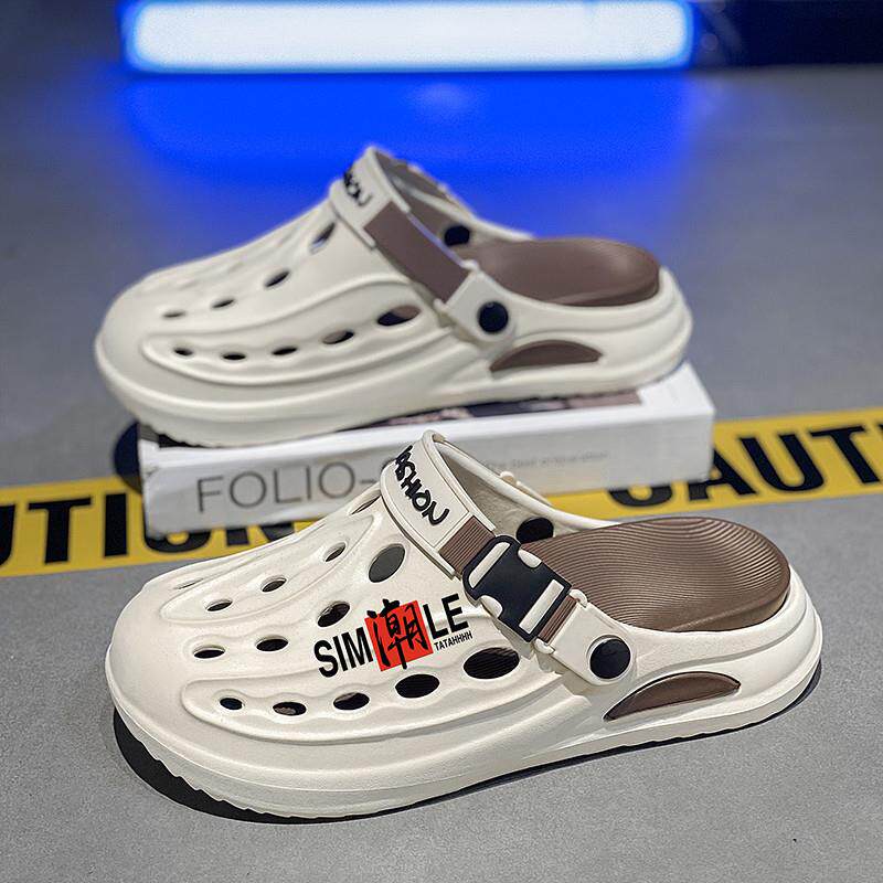 好货洞洞鞋男款2026新款夏季外穿踩屎感防滑两用凉鞋男士厚底包头