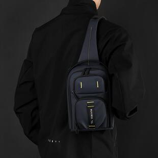 好货新款商务胸前包通勤斜挎包男士外出便携包户外出行胸包