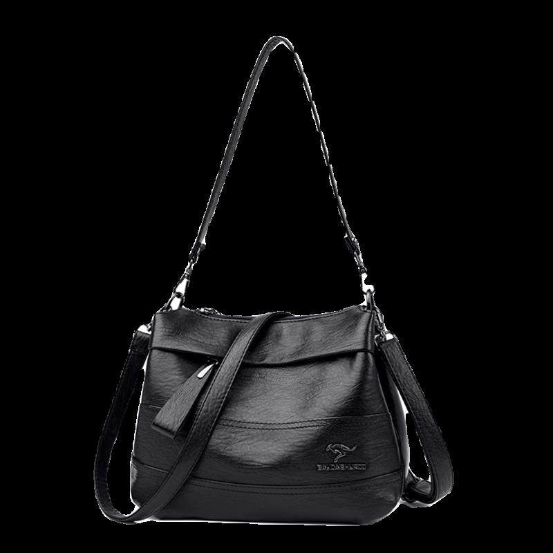 好货真皮质感女包包斜挎包2025时尚软皮百搭中老年妈妈包大容量单