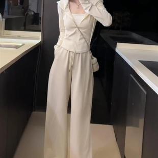 好货大码小个子运动休闲套装女春秋胖mm300斤连帽卫衣阔腿裤两件