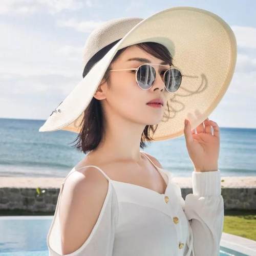 推荐Yumomo同款白色草帽沙