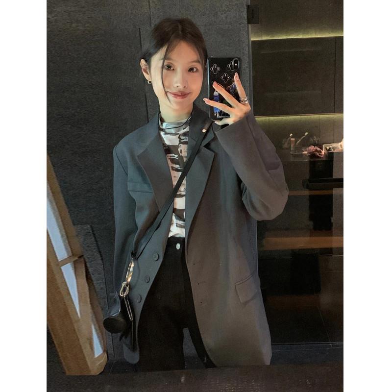 小西装外套女2024春秋新款超好看韩系休闲高级感小个子西服设计感
