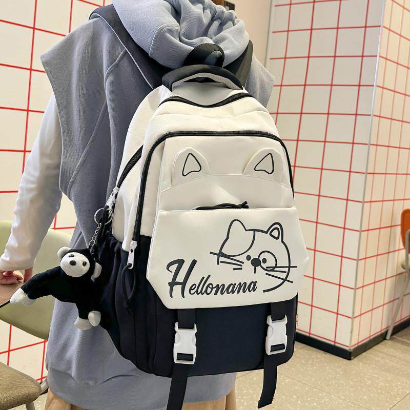好货书包女韩版可爱猫咪小学生36年级背包初中生高中生大容量双