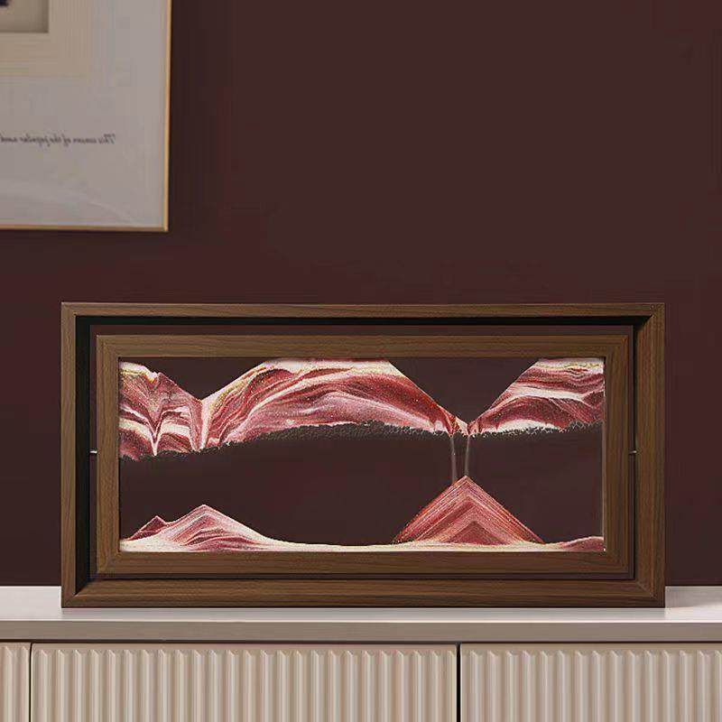 新品新款旋转相框3D流沙画摆件电视柜酒柜办公桌轻奢家居装饰礼物