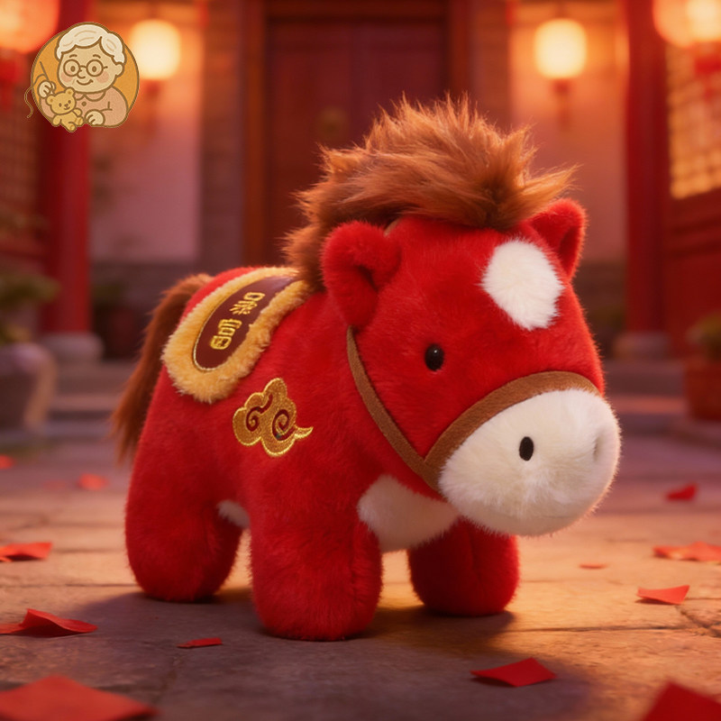 2026马年吉祥物公仔小马毛绒玩具可爱新年玩偶娃娃公司年会生肖马