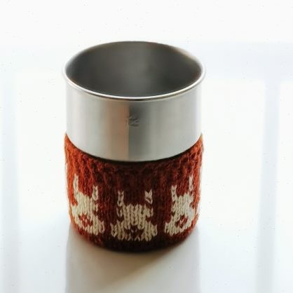 手工编织燕印咖啡杯400毫升专用杯套隔热套 不含杯子
