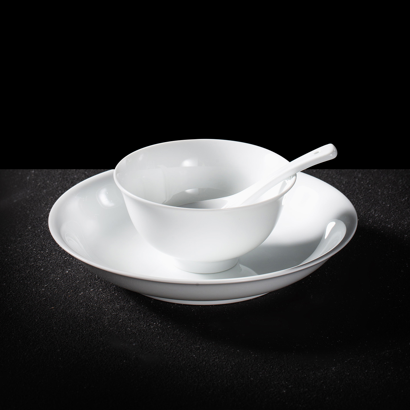 景德镇陶瓷饭碗餐盘中式高温瓷