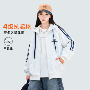 儿童女外套薄棉上衣2026新款女孩超好看女童卫衣外套女大童春秋装