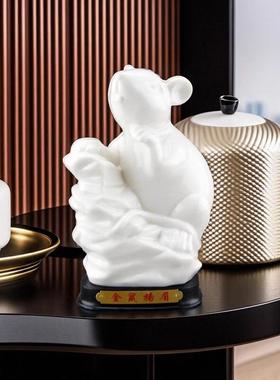 陶瓷创意12鼠牛虎蛇狗生肖玄关办公桌工艺品装饰品桌面装饰摆件