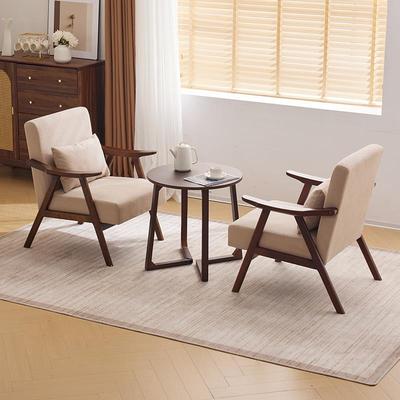 一桌二椅茶桌阳台精致小桌椅组合小型实木室内卧室网红喝茶休闲椅