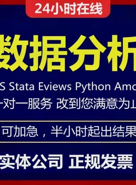 python代编程spss数据分析stata实证eviews统计amos问卷meta分析R