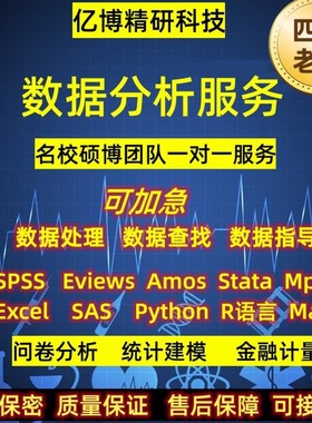 SPSS数据分析调查问卷stata实证meta分析SAS医学统计R代做Python