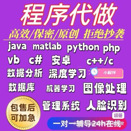 代码编写java代做c++程序代编程Python代写c#设计C语言接单matlab
