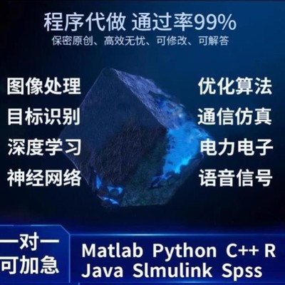matlab代码帮做python程序代做优化算法通信语音图像处理仿真编程