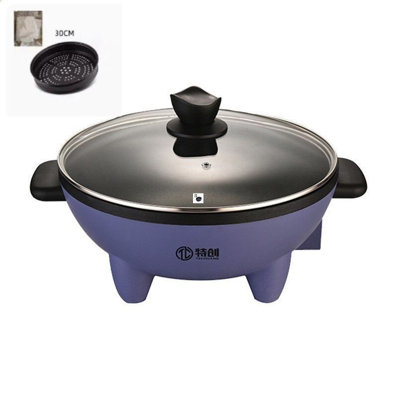 电炒菜炒锅一体式不粘锅家用无烟电炒锅插电多功能带蒸笼的炒新款