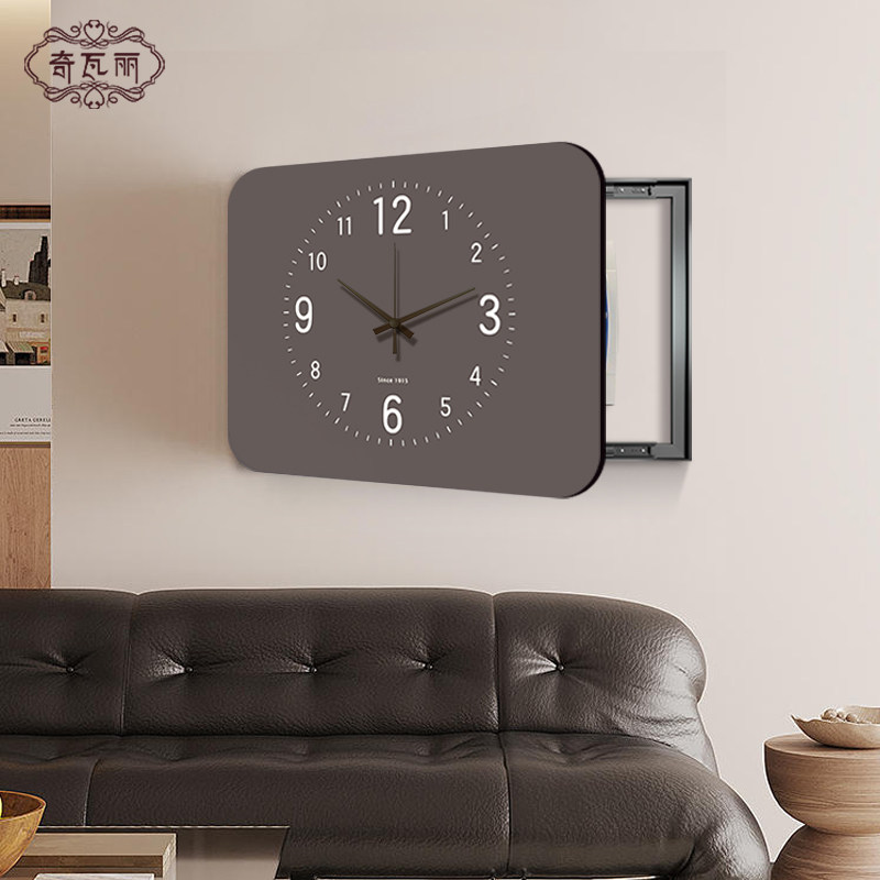 现代简约电表箱装饰画带钟表多功能遮挡配电箱挂钟盒2024新款挂画,家居饰品,现代装饰画,淘宝优惠券,粉丝福利购,淘宝优惠卷