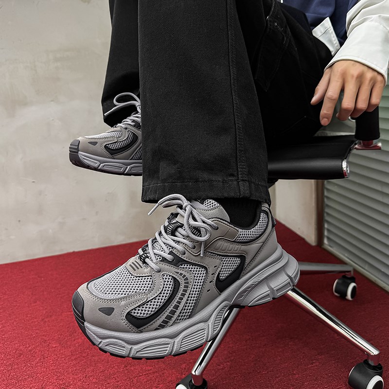 2025新款老爹鞋男潮厚底增高休闲运动鞋百搭透气网面跑步鞋款