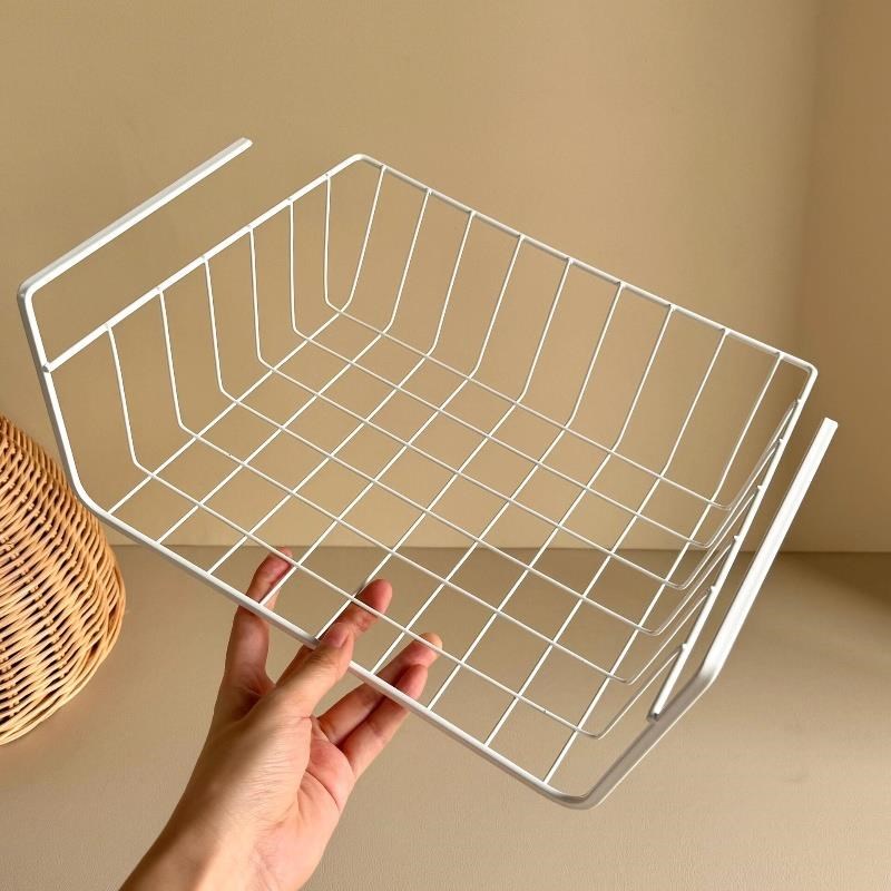 厨房橱柜隔板下挂篮衣柜收纳架储物架宿舍办公桌挂架整理架置物架