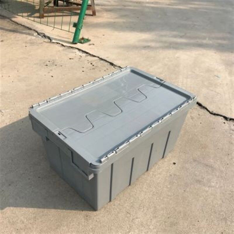 带锁带盖收纳防偷塑料箱周转筐 带滑轮运输周转箱 可带轱辘中转箱