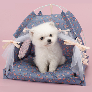 宠物帐篷泰迪狗窝夏季狗床猫窝四季中小型犬用品可拆洗房子猫咪床