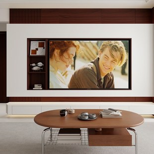 实木壁龛电视机嵌入式背景墙定制75/85/100寸柜内嵌框架置物架子