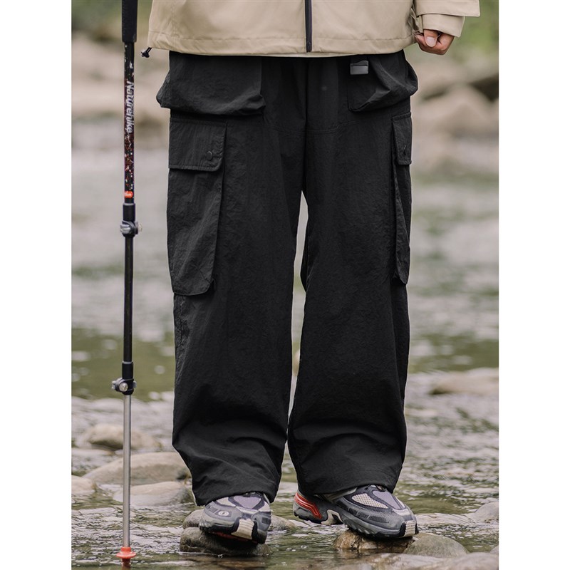 OW线上商店 男秋季直筒大口袋户外工装裤 防泼水机能宽松长裤潮