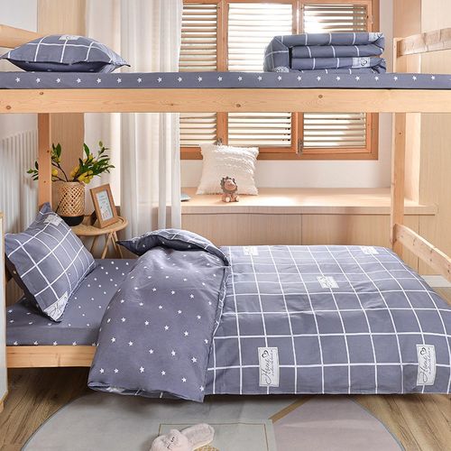 单人寝室全棉三件套学生宿舍床上用品上下铺床单六件套.m米