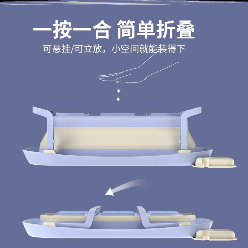 儿童洗澡盆3岁以上宝宝冲凉盆0一6岁可折叠三4便携式婴儿简约浴盆