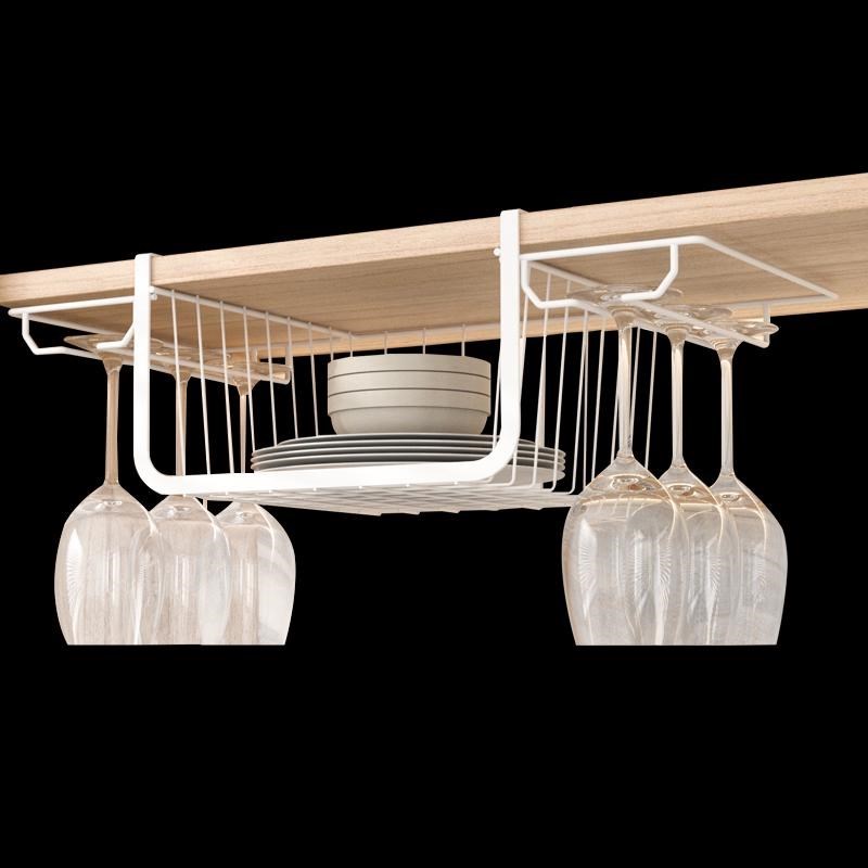 架悬挂物吊挂杯打孔置挂件杯免式厨房红酒挂架高脚杯收纳倒架子