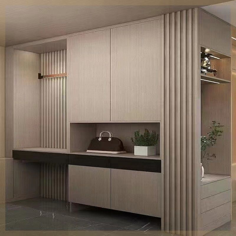 木饰面板免漆科定白橡木实木贴面装饰护墙uv板电视背景墙kd饰面板