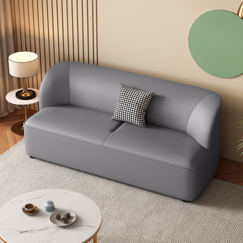 猫抓皮小户型公寓沙发简约客厅现代店铺休息区服装网红双三人沙发