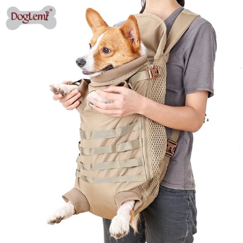 狗狗背包外出便携四脚大号中型犬柯基法斗透气宠物战术双肩背包
