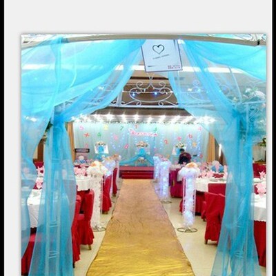 75cm玻璃纱婚庆网纱楼梯扶手装饰纱幔沙曼婚礼婚房布置 100米