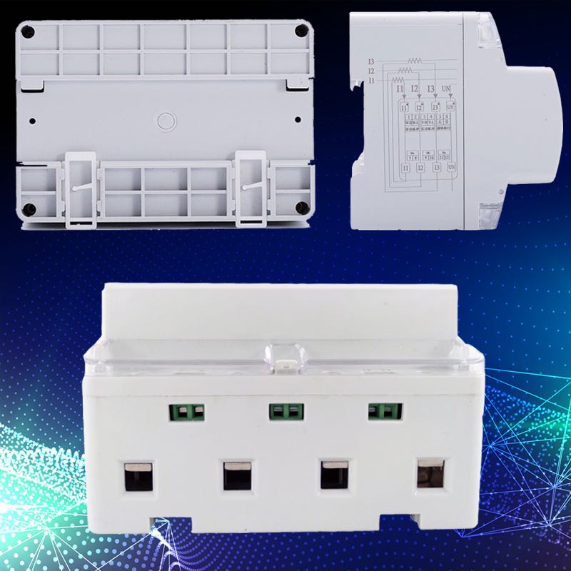 三相四线导轨式多功能电表智能电流电压功率轨道Y式电能计量电