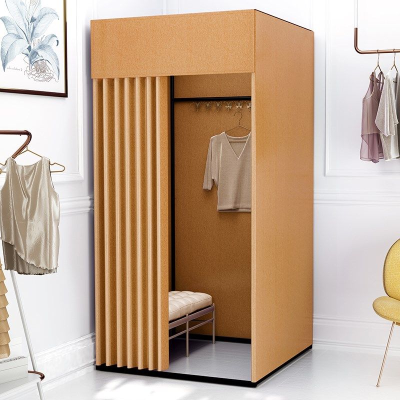 服装店移动试衣间门帘落地可携B式可拆卸更衣室临时换衣间展示