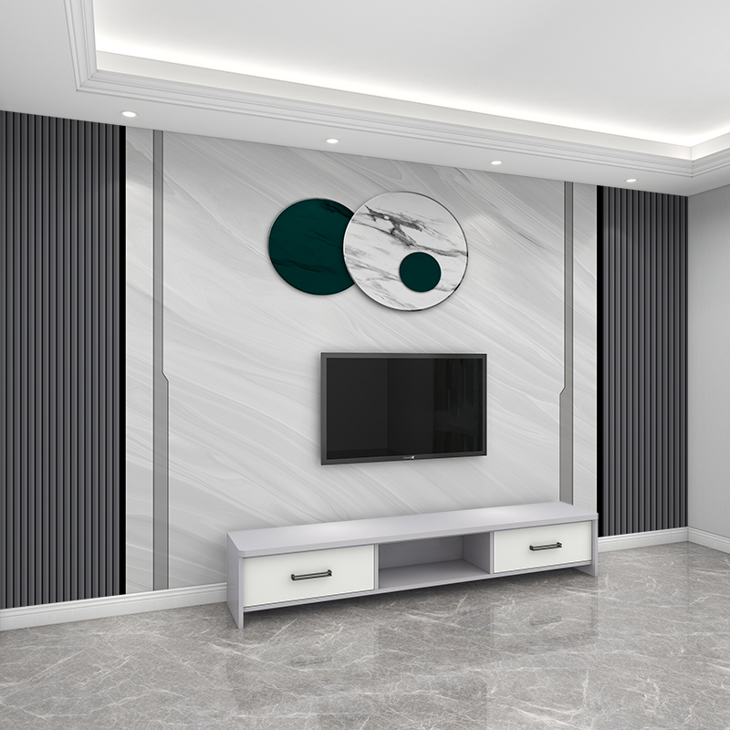 电视背景墙壁纸现代简约高级感壁纸大气客厅8d立体线条影视墙壁布