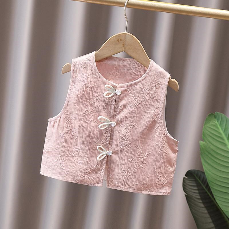 6-12个月一岁多2到3宝宝新中式国风马甲夏季外穿洋气小女孩百搭上