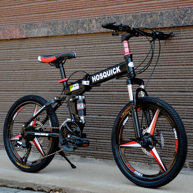 变速轮碟寸骑减震童男上班一体越野刹20儿自行车女式山地折叠轻便