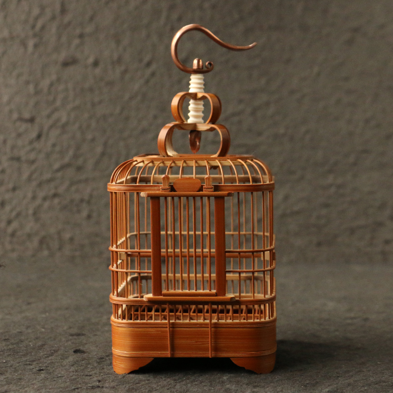 几十年老竹纯手工精工制作榫卯结构蝈蝈笼鸣虫器具虫笼子蝈蝈罐竹