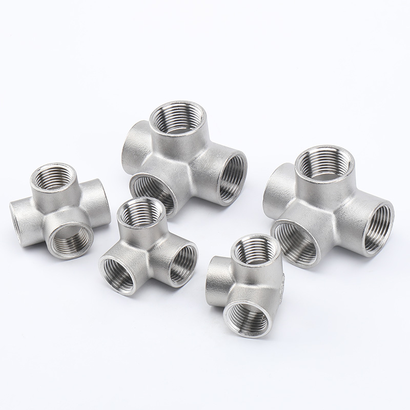 304不锈钢立体四通DN15/20/25墙角直角三通4分6分1寸水管接头配件