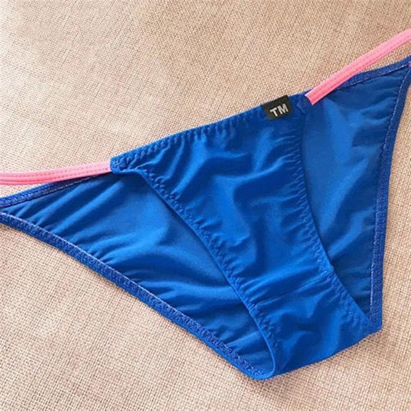 新款低腰性感男士三角内裤彩色细带透气舒适无囊袋潮男裤头