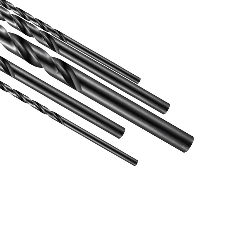 直柄加长钻头6-16*600mm黑色氮化钻头M2高速钢超硬加长麻花钻咀
