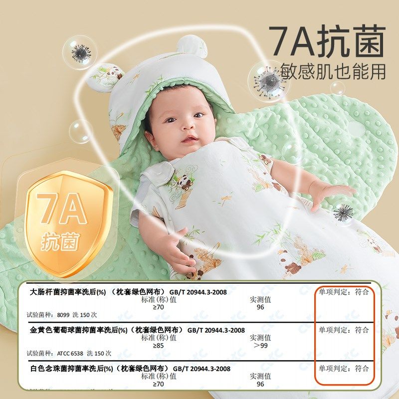 婴儿抱被初生宝宝睡袋防踢被纯棉a类产房包单新生儿包被秋冬加厚