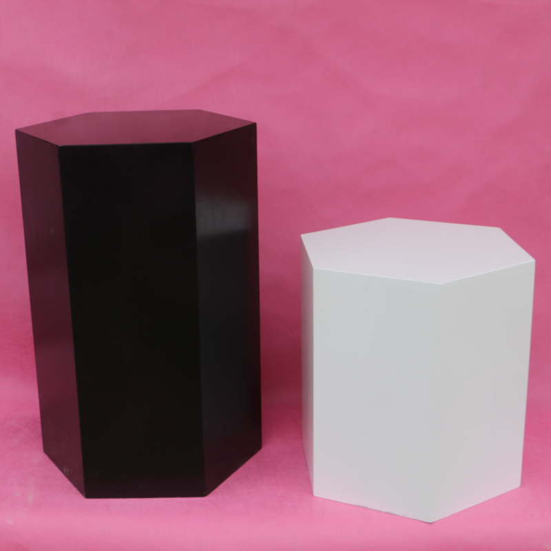 方形六边烤漆展示台直播站台模特底座货架道具木墩橱窗服装高低台