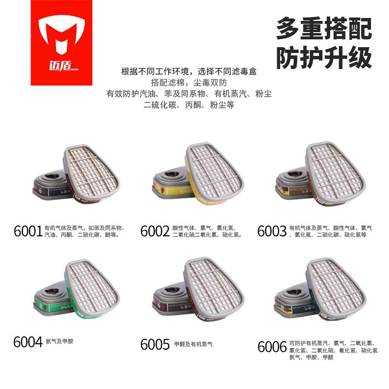 迈6盾 尼火山防毒面具 七件套6002 003 6004 印6 005 6006