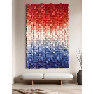 《年轮》侘寂风装饰画立体实木装置挂画当代艺术挂画大尺寸木雕画