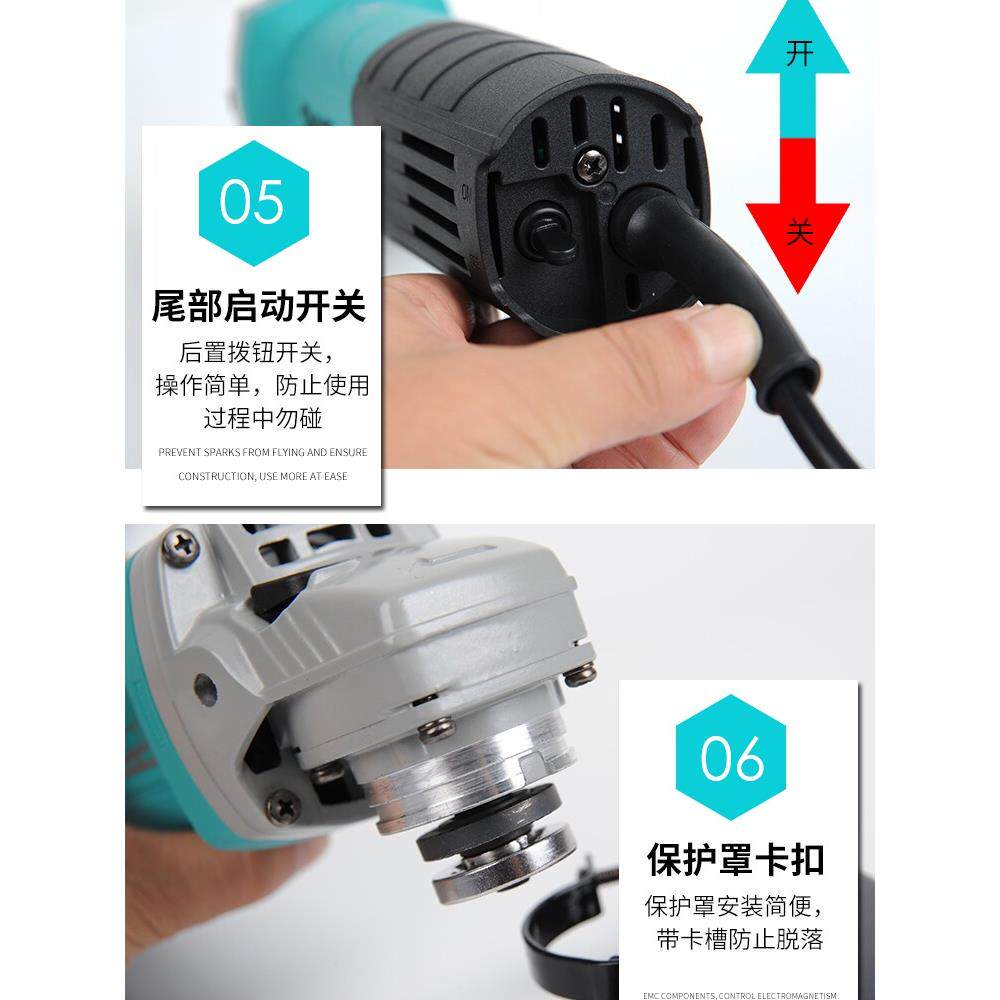 大一角磨机多功能家用磨机手磨机小型100纯铜切割机手持式抛光机