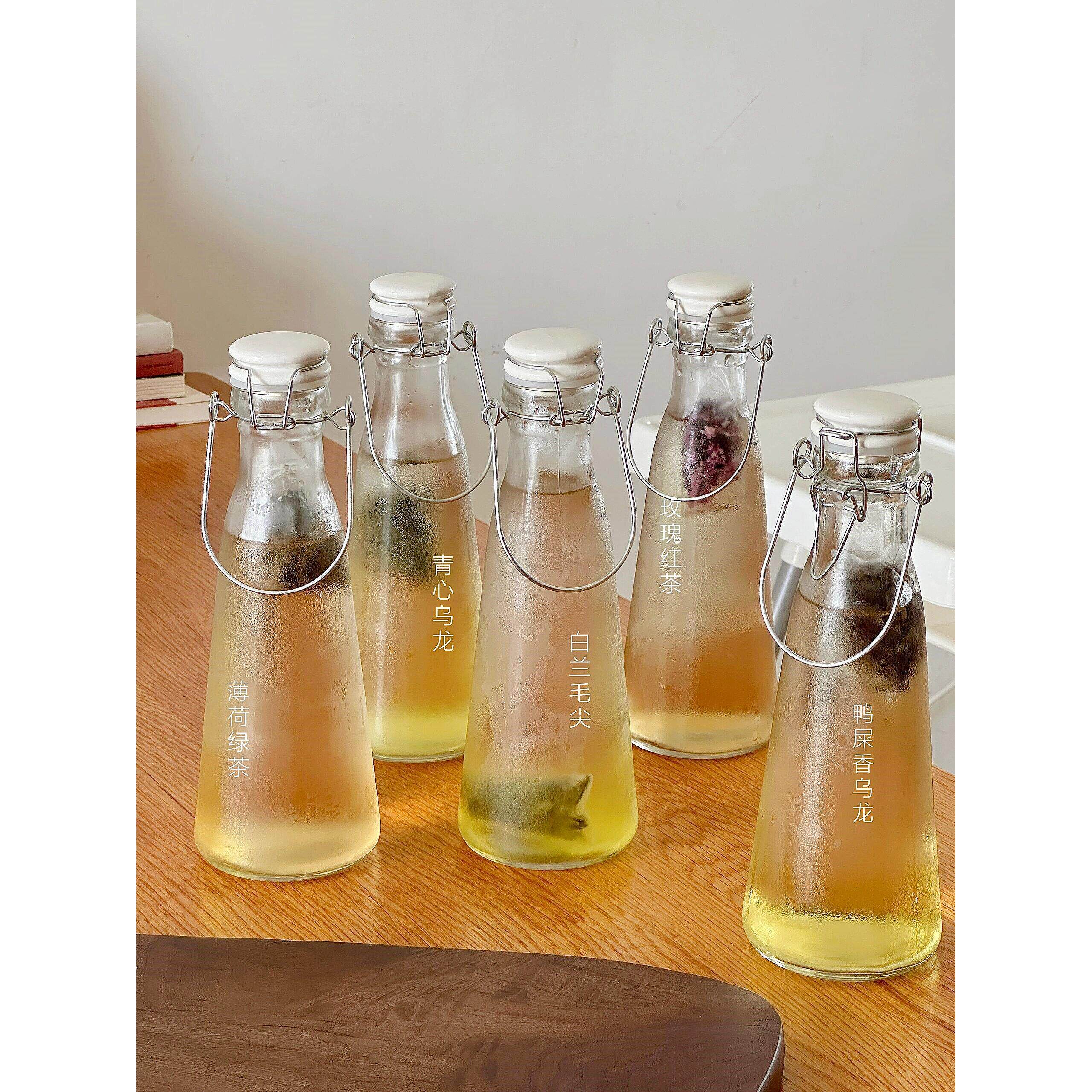 卡扣式冷泡壶冷泡茶杯水果茶玻璃冷水壶家用凉水壶冰箱密封泡酒瓶