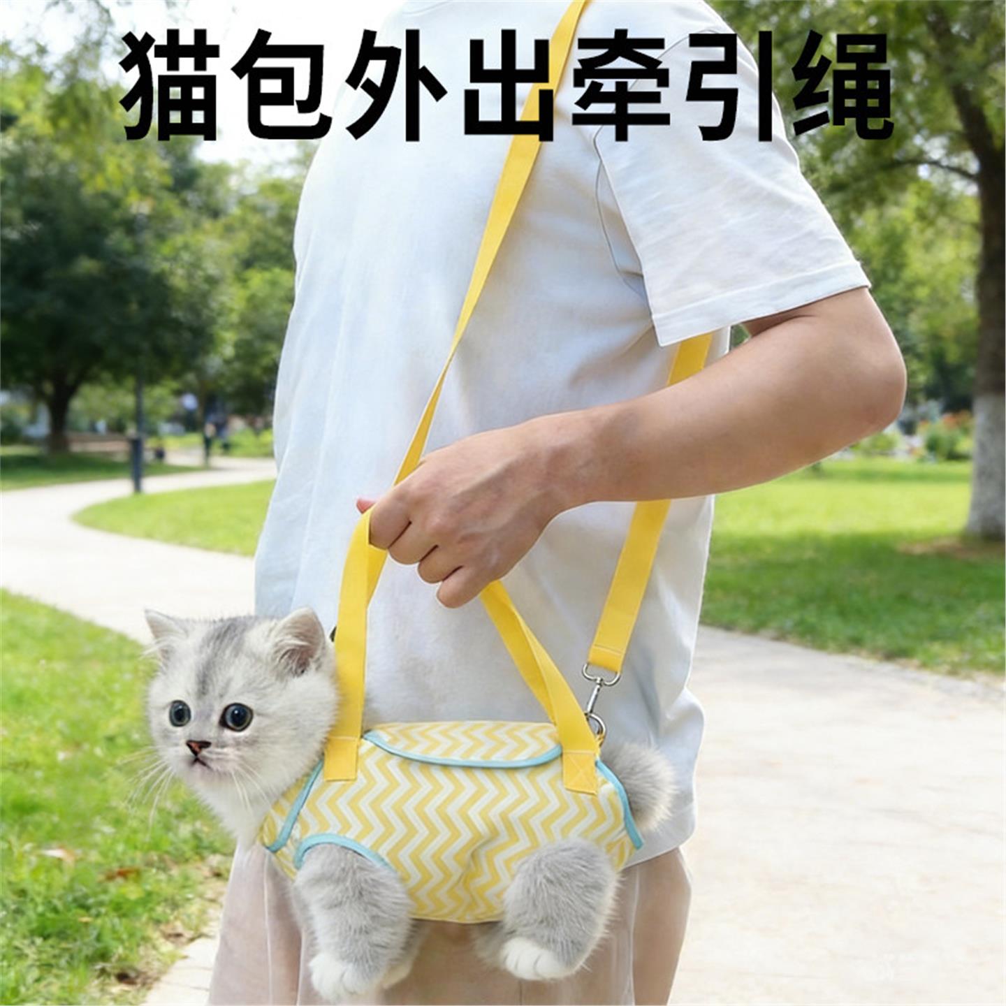 猫包外出牵引绳猫咪可携式幼猫小猫咪专用轻便款手提斜跨大容量宠